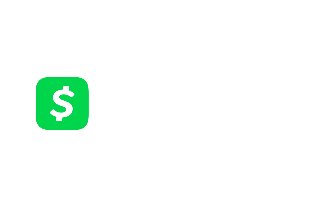 Cash App logo in white